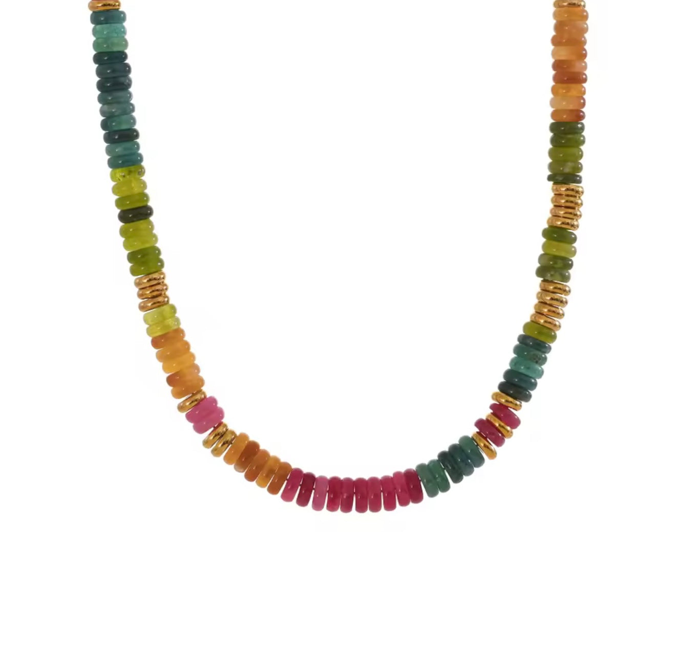 Colorful Natural Handmade Beaded Necklace