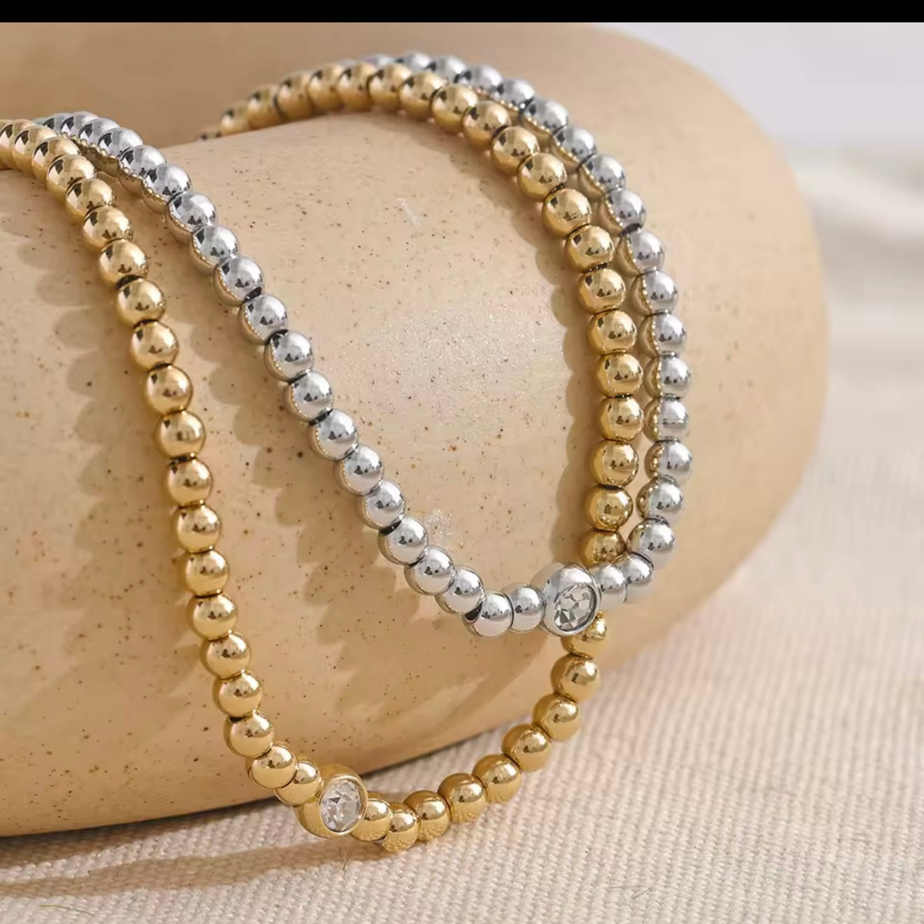 CZ Beaded Chain