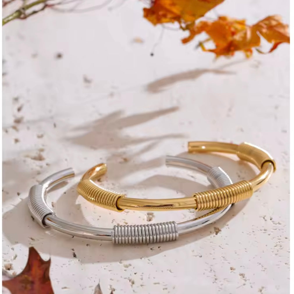 Textured Round Cuff Bracelet