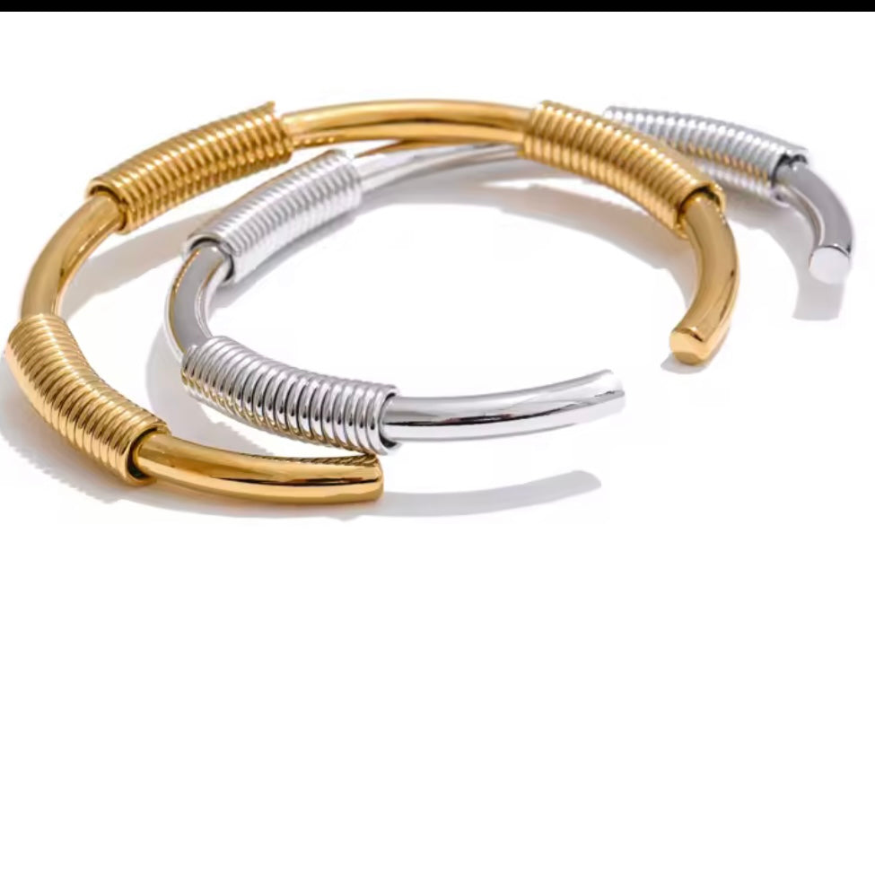 Textured Round Cuff Bracelet