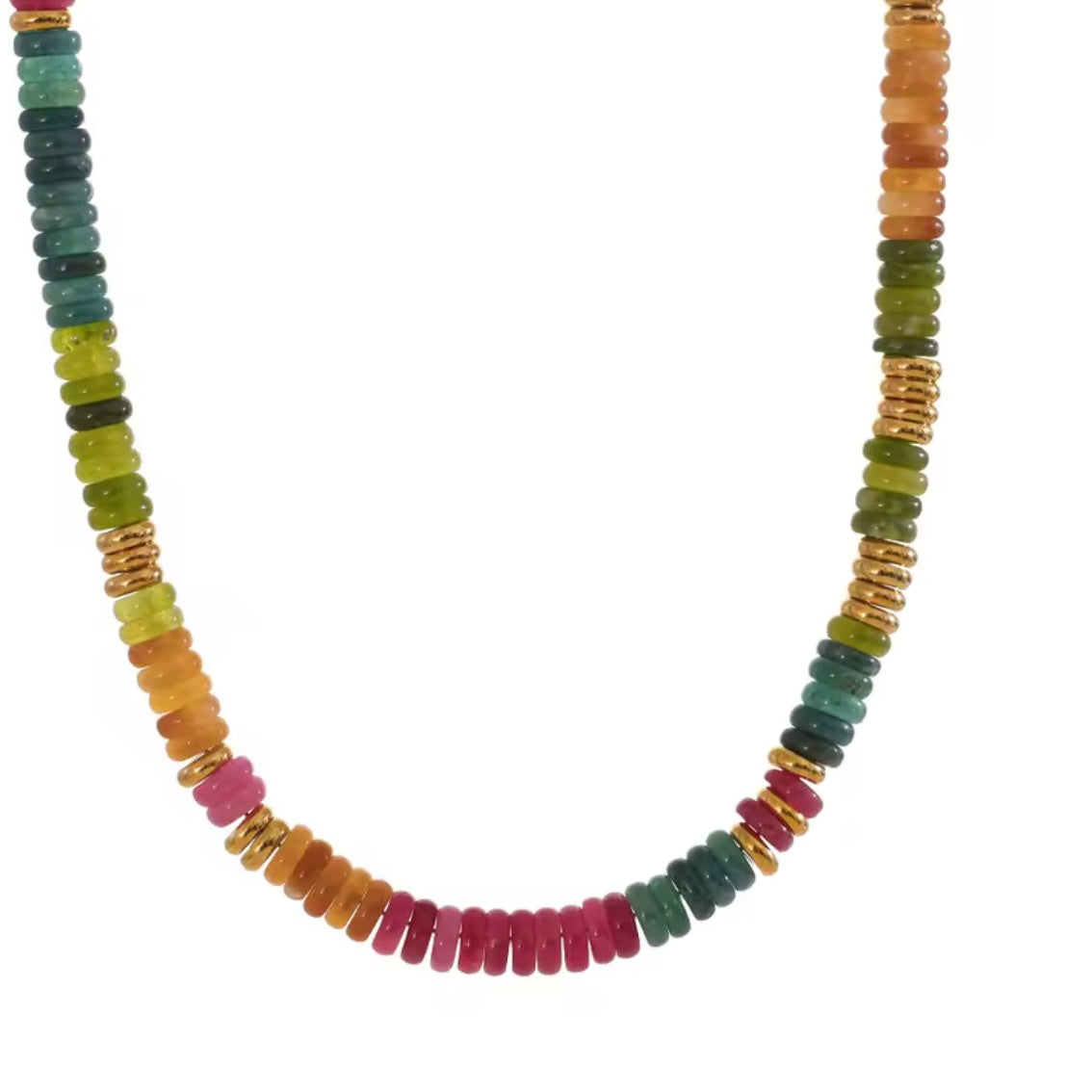 Colorful Natural Handmade Beaded Necklace