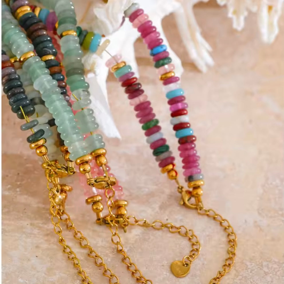 Colorful Natural Handmade Beaded Necklace