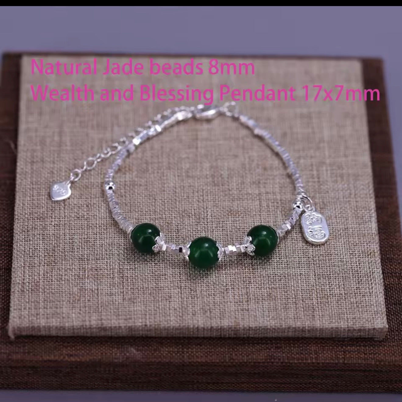 Wealth and Blessing silver Beaded Bracelet