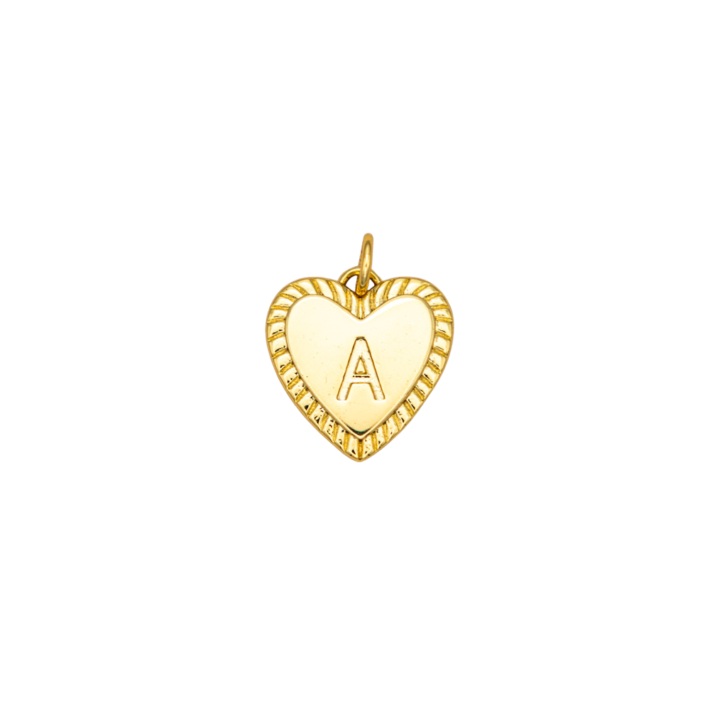 Heart Initial Charm