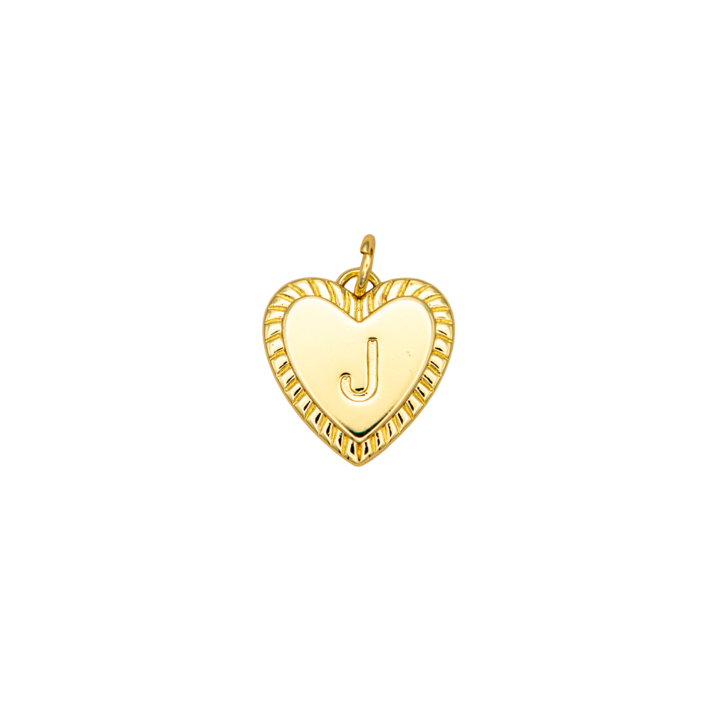 Heart Initial Charm