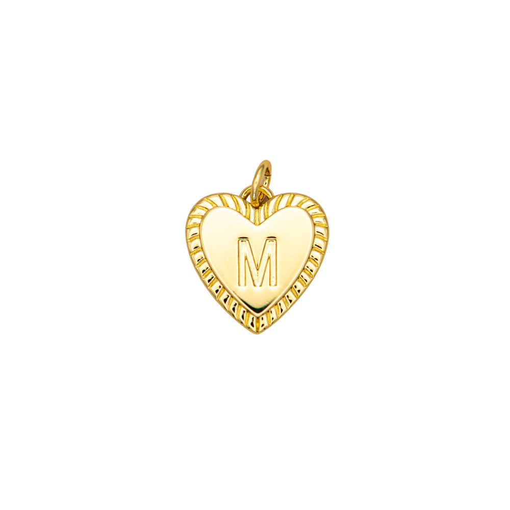 Heart Initial Charm