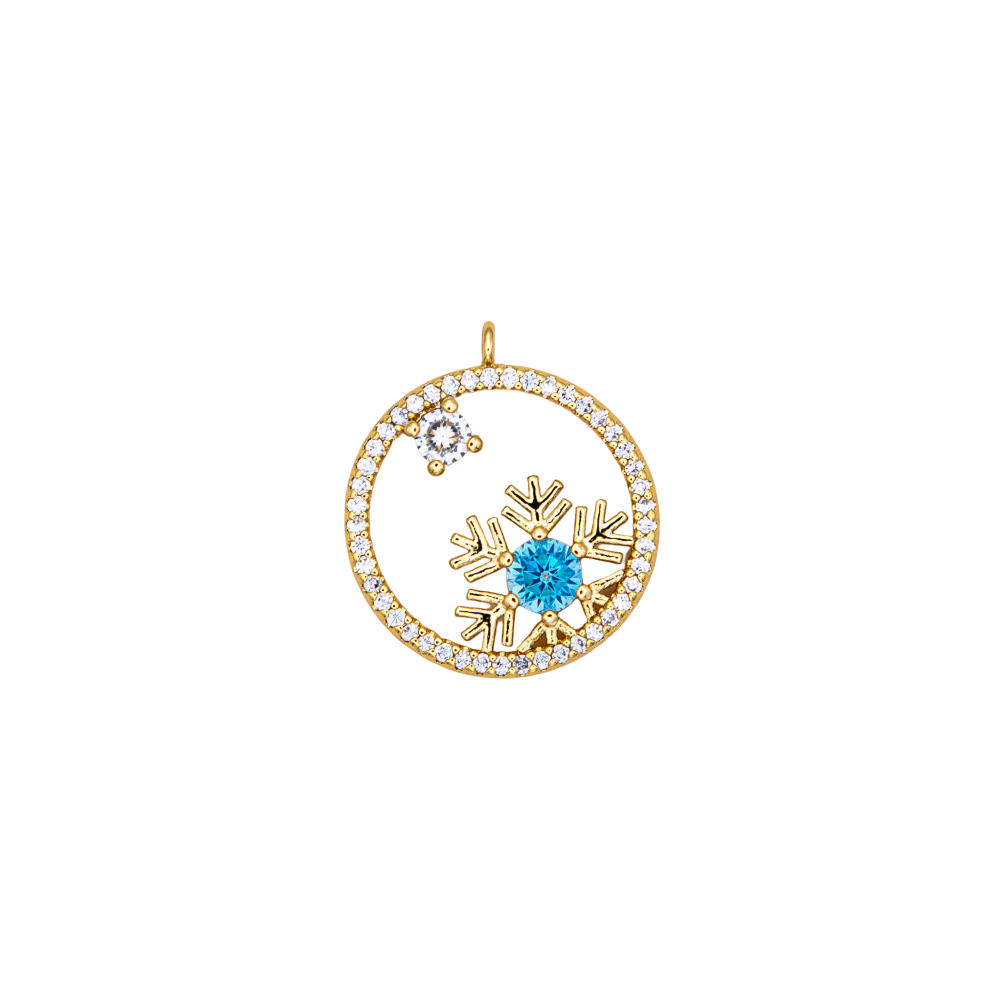 Micro-Pave Snowflake Charm