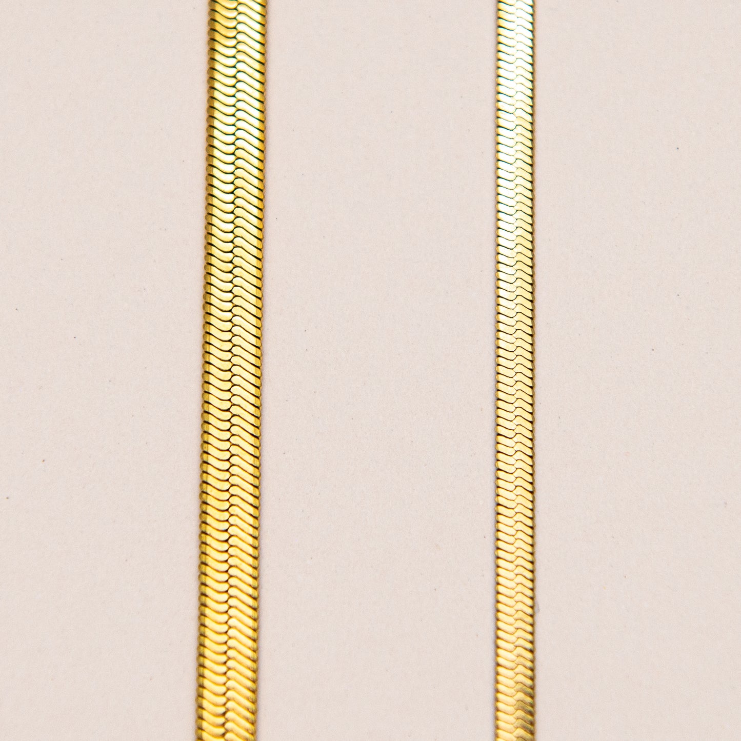 Herringbone Flat Snake Chain Necklace