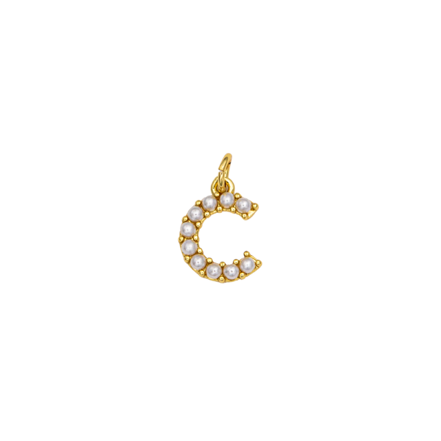 Mini Pearl Initial Charm