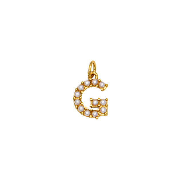 Mini Pearl Initial Charm