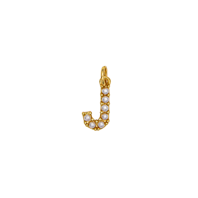Mini Pearl Initial Charm