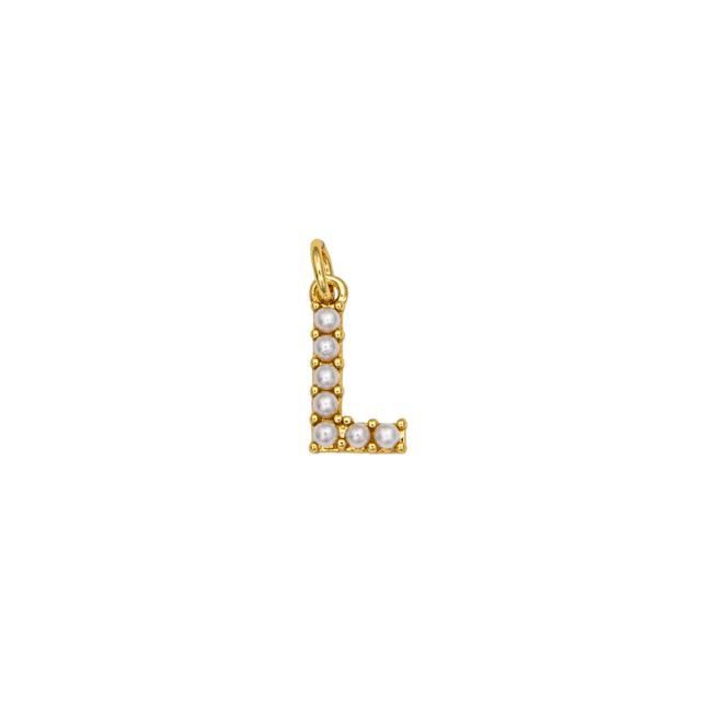 Mini Pearl Initial Charm