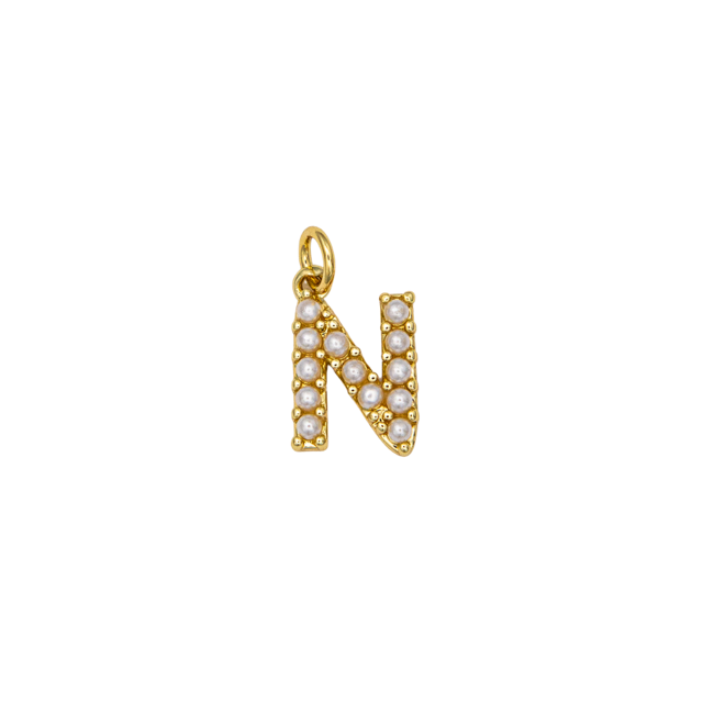 Mini Pearl Initial Charm