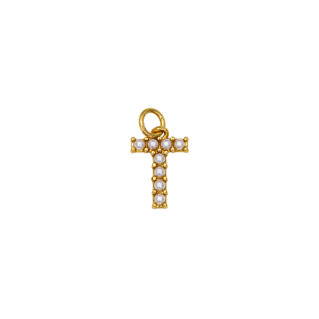 Mini Pearl Initial Charm