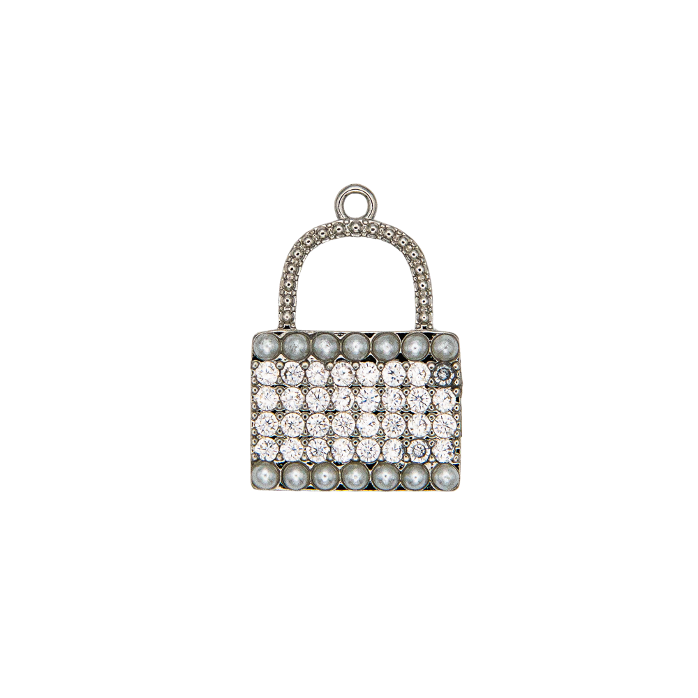 Paved CZ Pearl Padlock