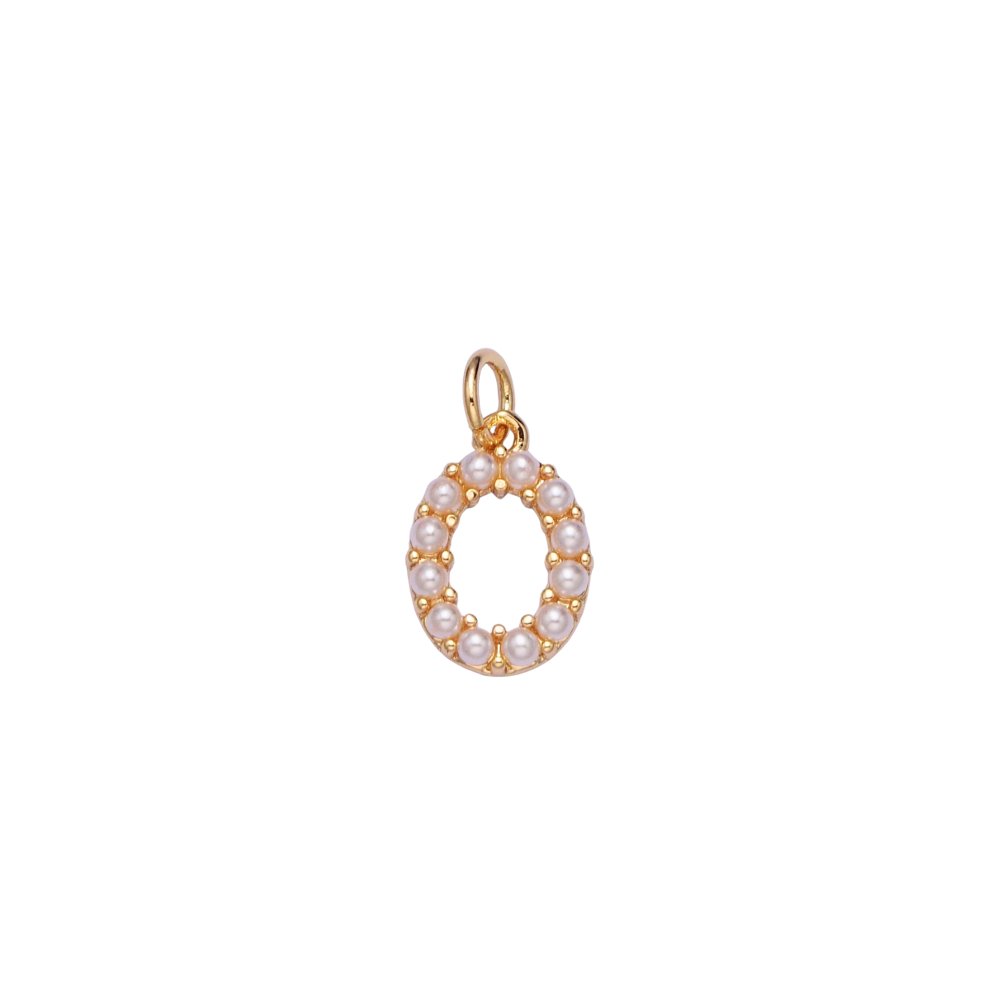 Mini Pearl Initial Charm