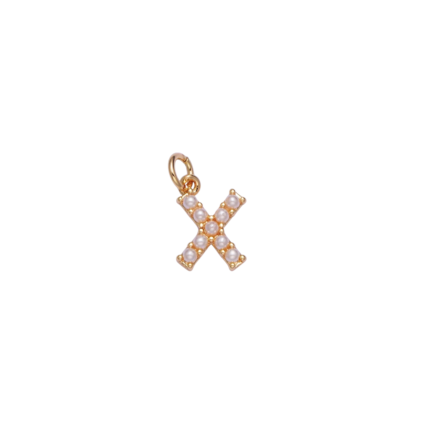 Mini Pearl Initial Charm