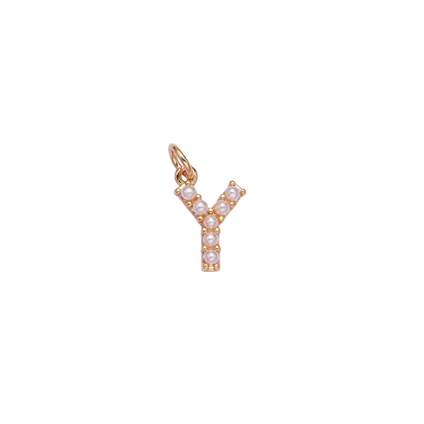 Mini Pearl Initial Charm