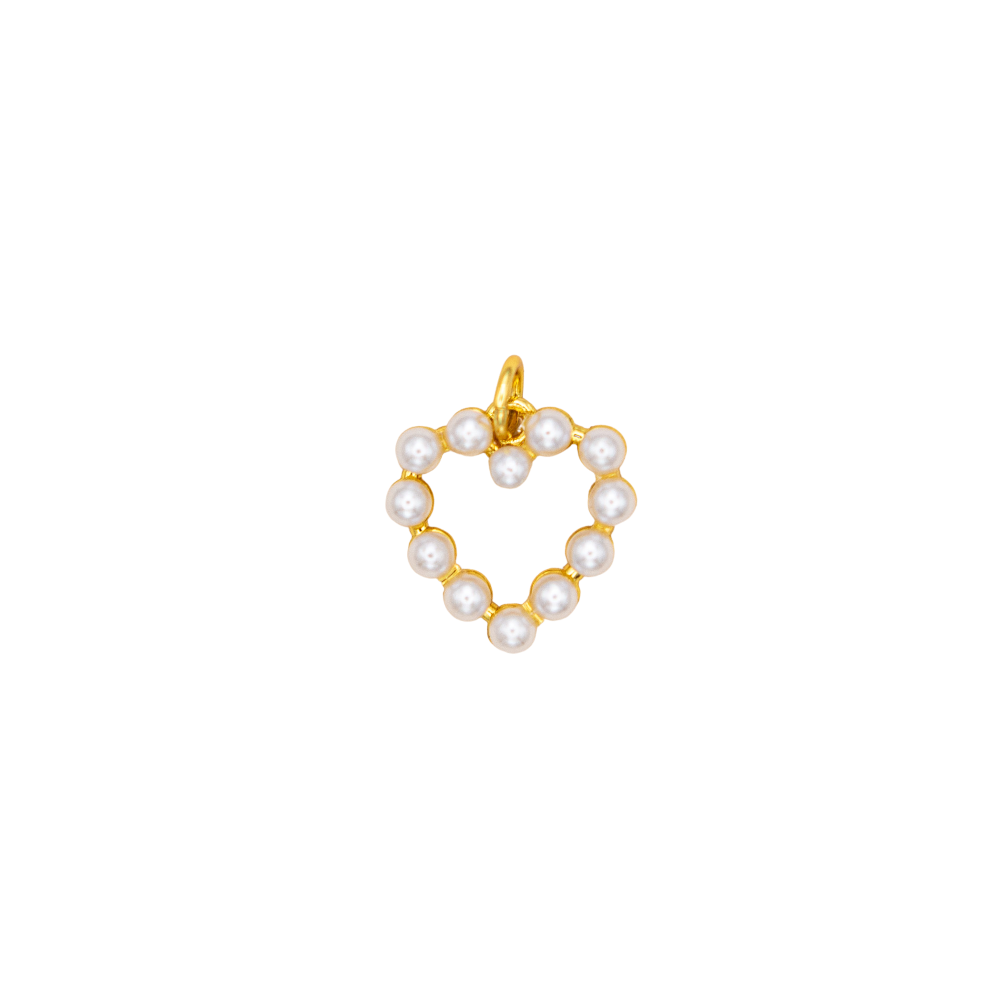 Pearl Heart Charm