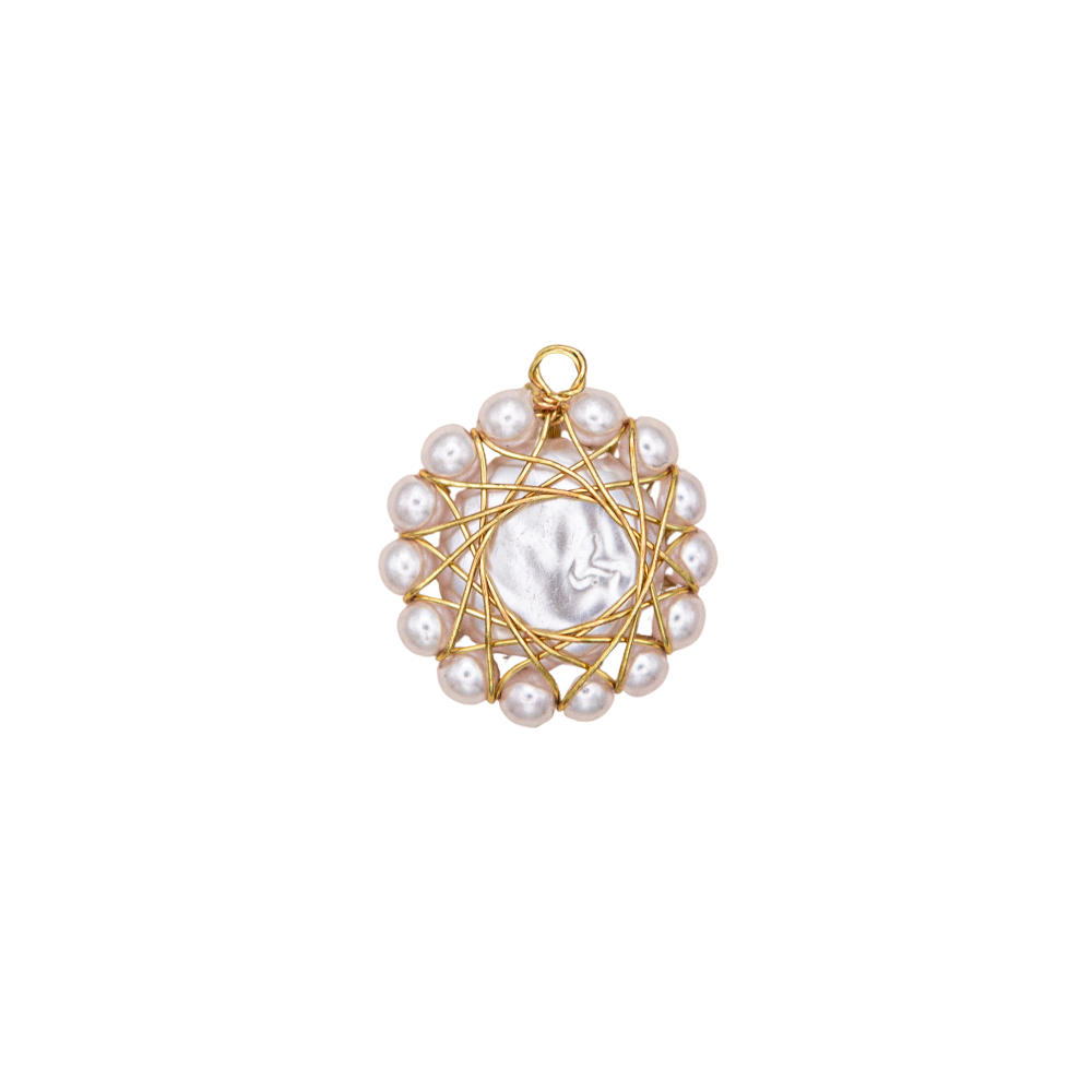 Hand Wired Faux Pearl Charm