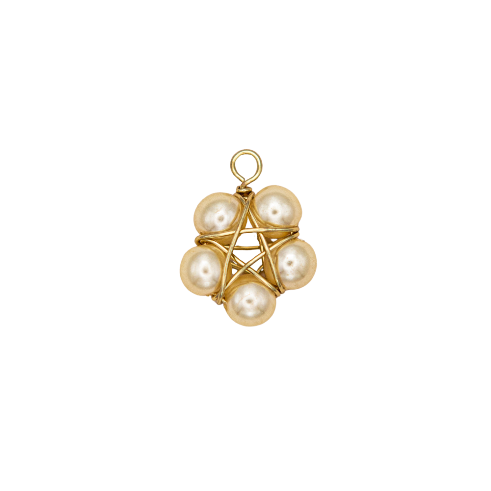 Gold Hand wired Faux Pearl