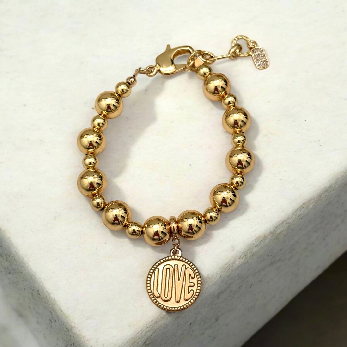 Love Encircled Beaded Bracelet