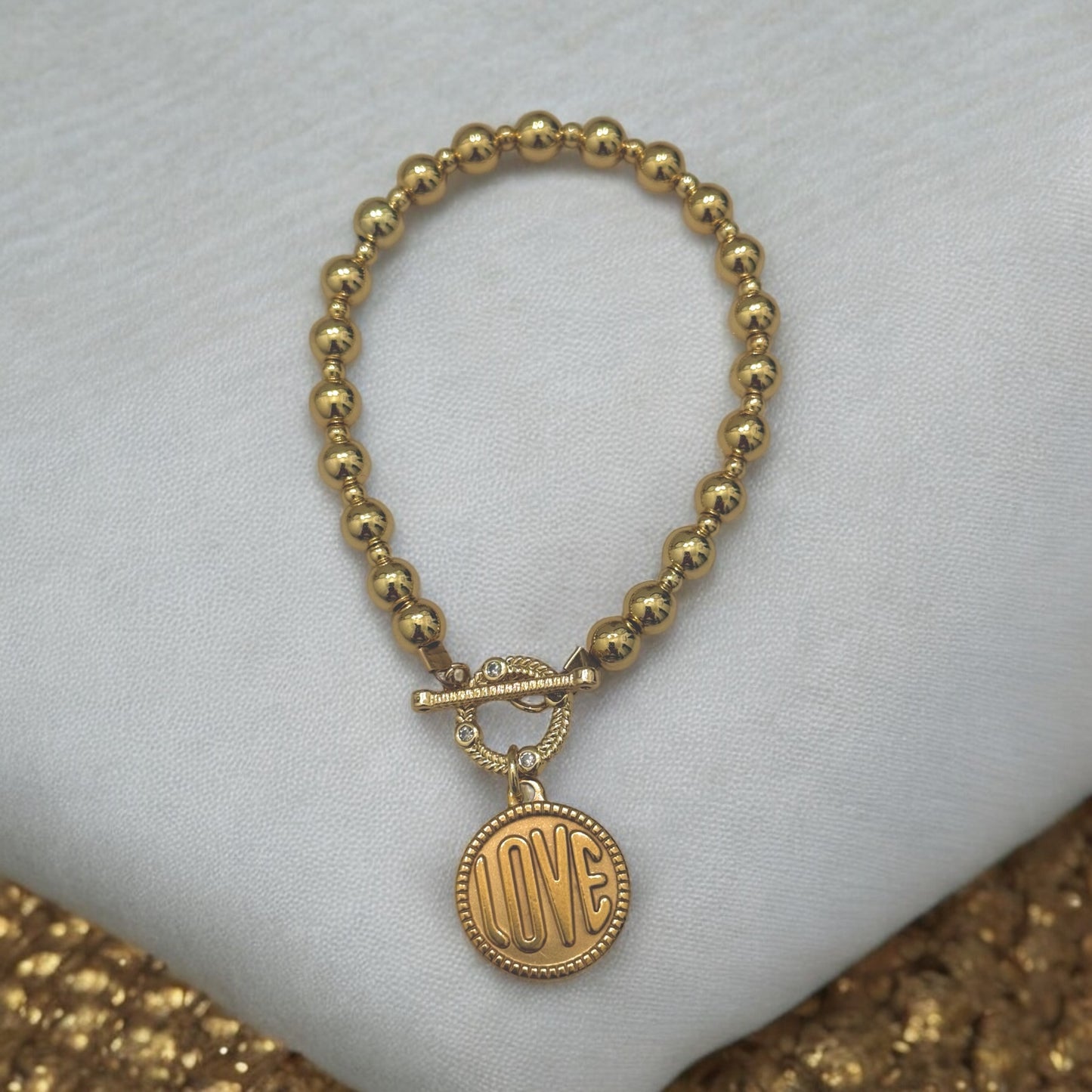 Love Encircled Beaded Bracelet