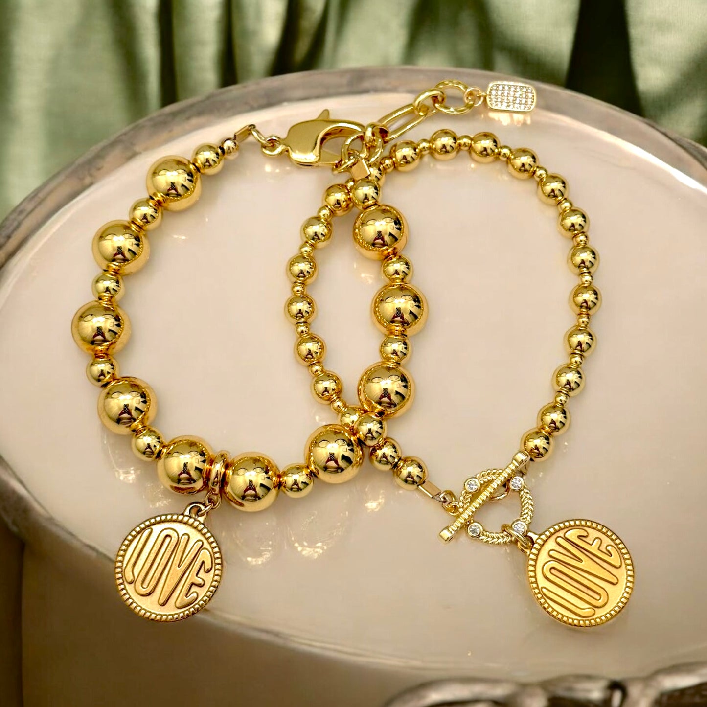 Love Encircled Beaded Bracelet