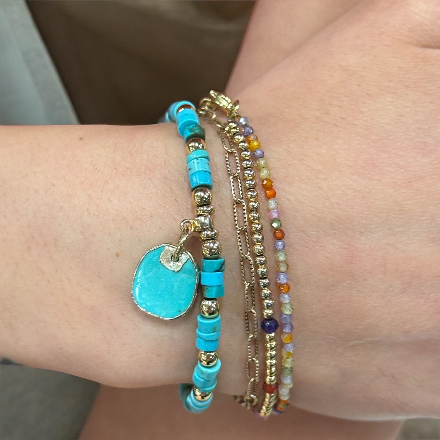 Handmade Ocean Pearl and Turquoise Necklace