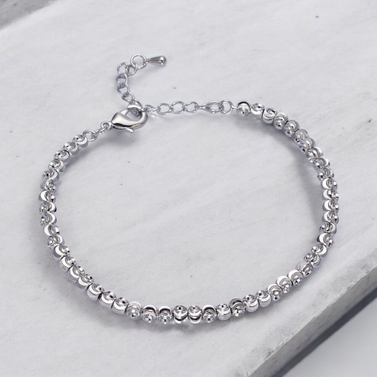 Sparkling Moon Ball Beaded Bracelet