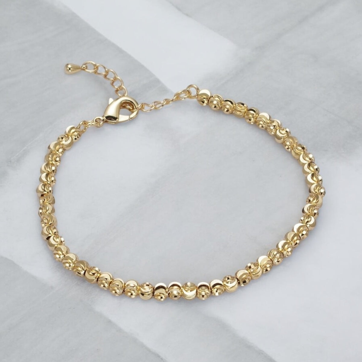 Sparkling Moon Ball Beaded Bracelet