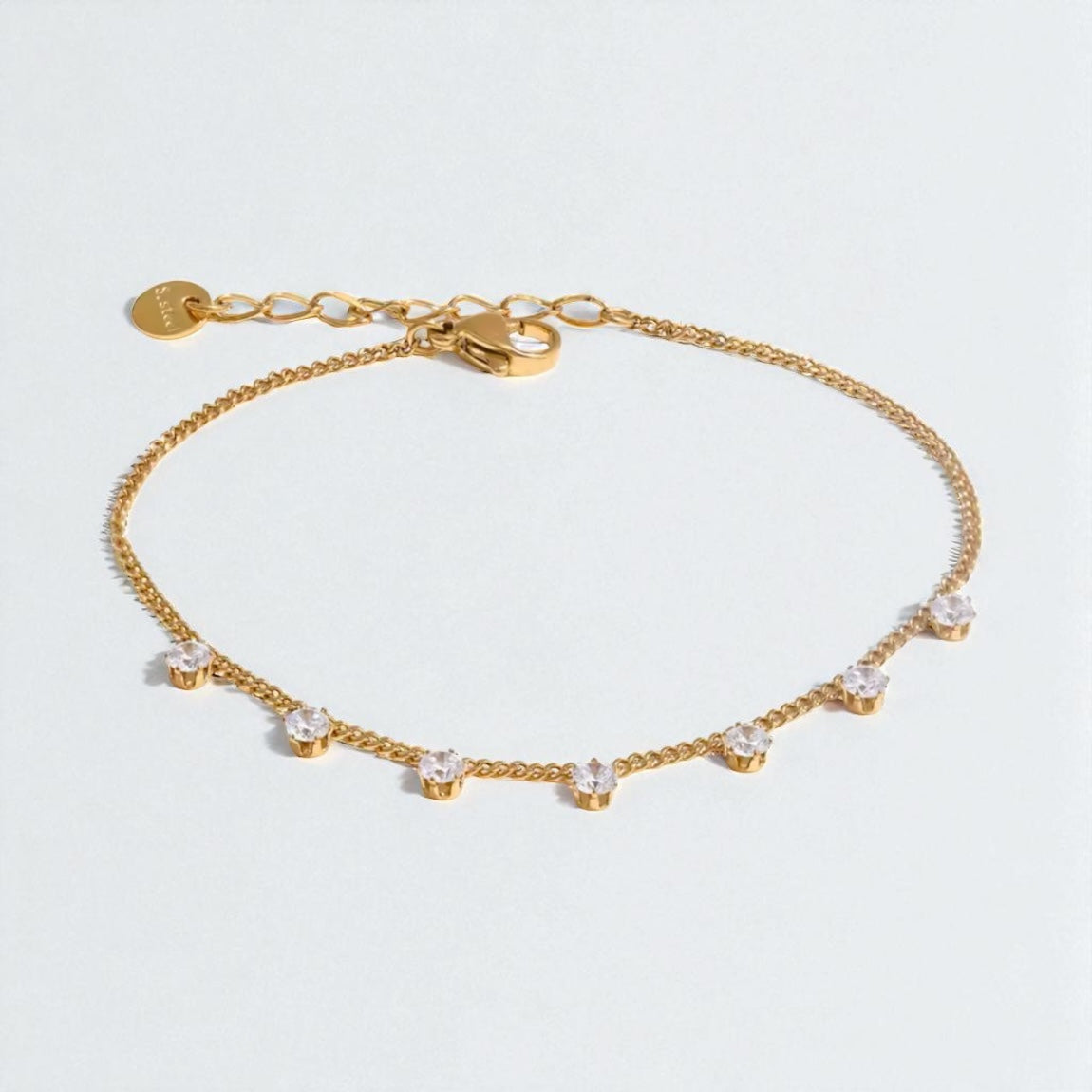 Shiny Cubic Zirconia Chic Chain Necklace