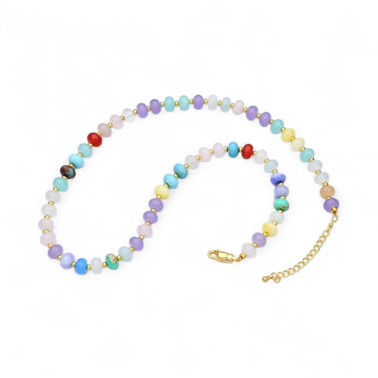 Pastel Candy Gradient Beaded Necklace