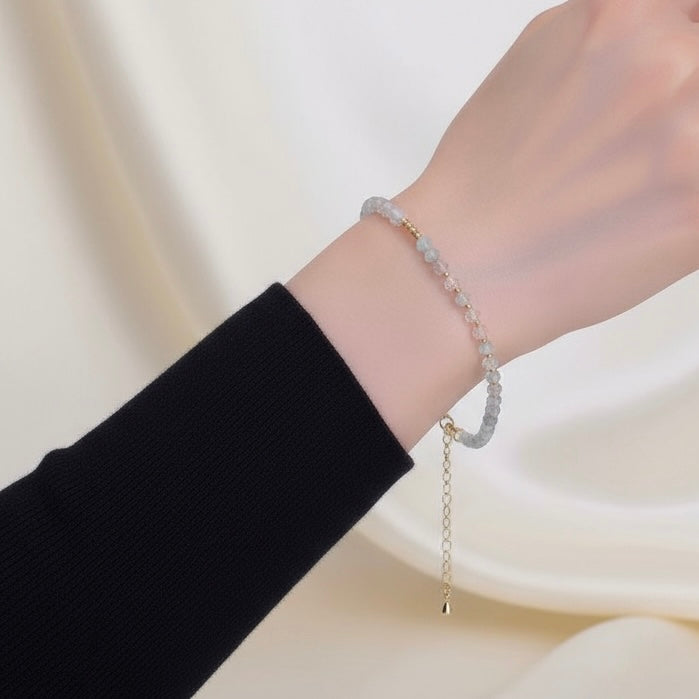 Blue Crystal Quartz Gemstone Bracelet