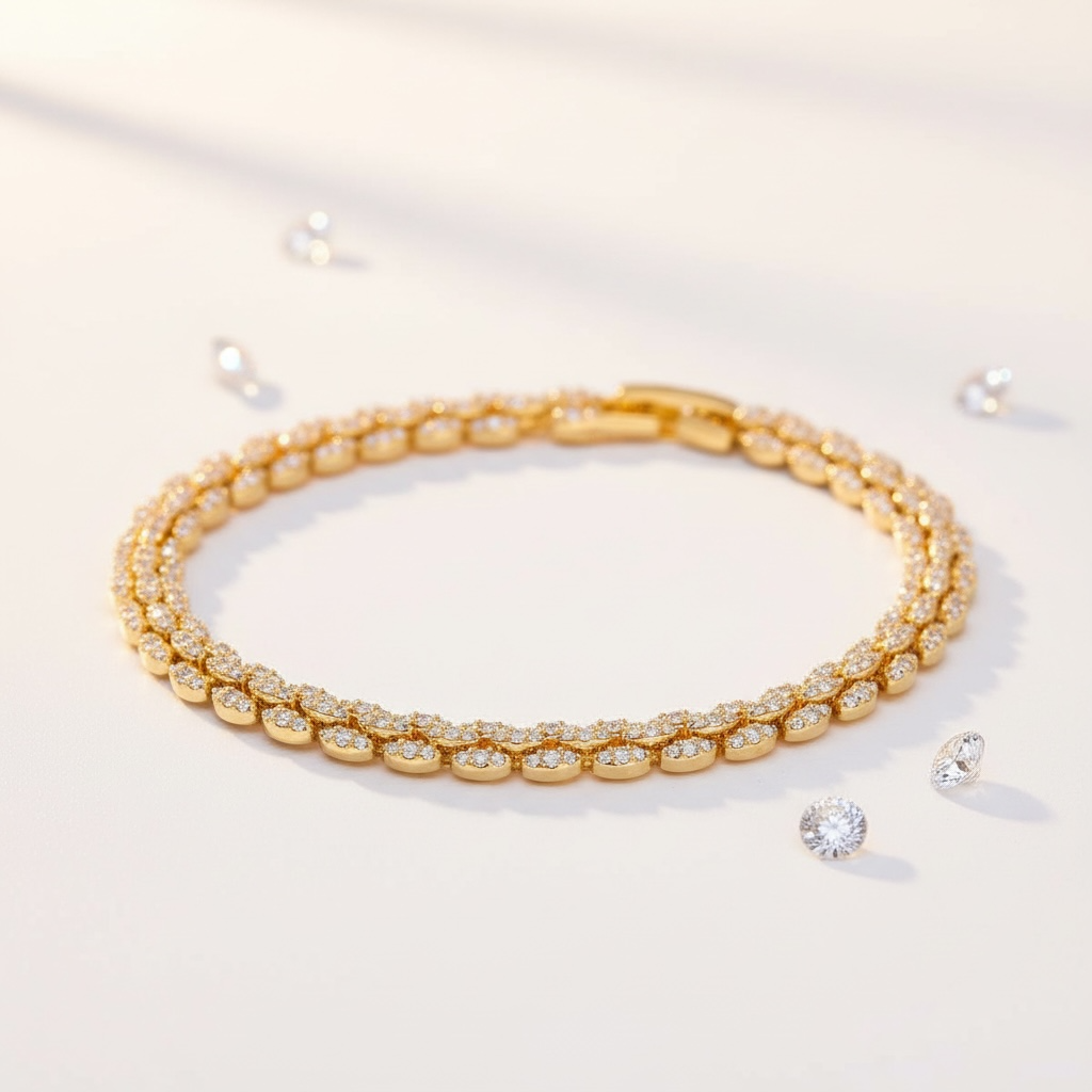 Paved CZ Panther Tennis Bracelet