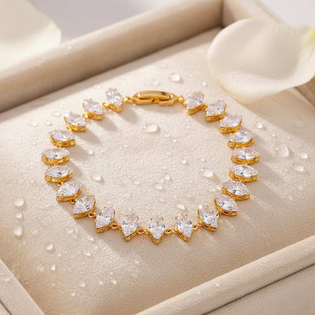 Clear Marquise Tennis Chain
