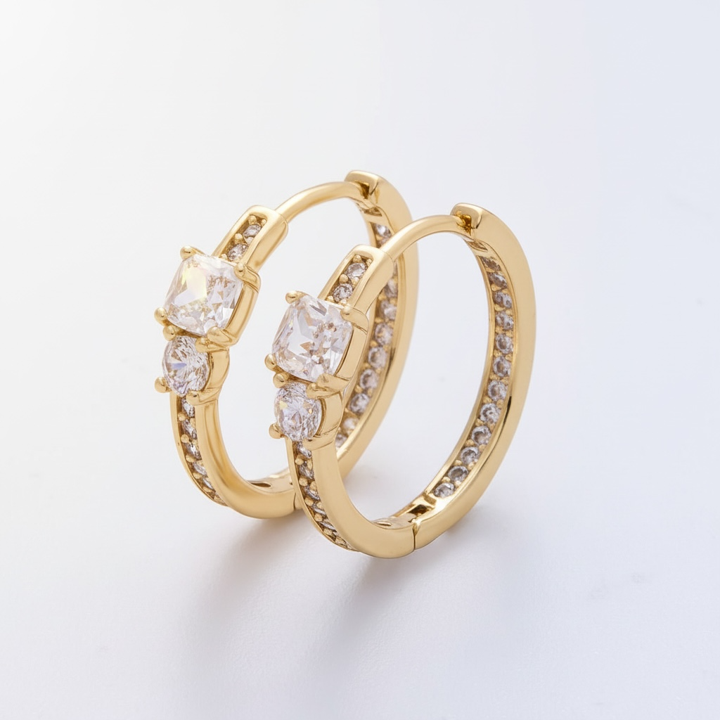 Triple Radiance Hoop Earrings