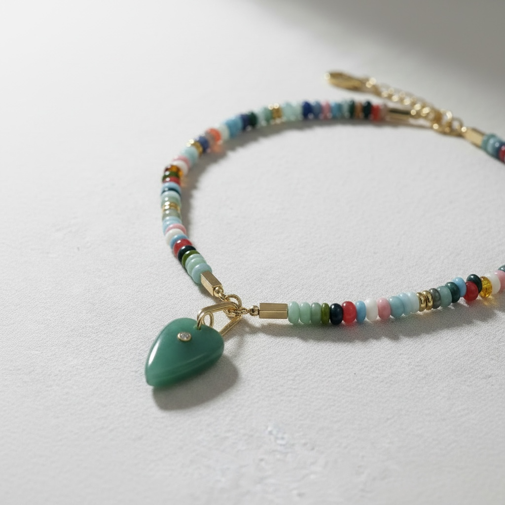 Sea Glass Keepsake Handmade Beaded Necklace