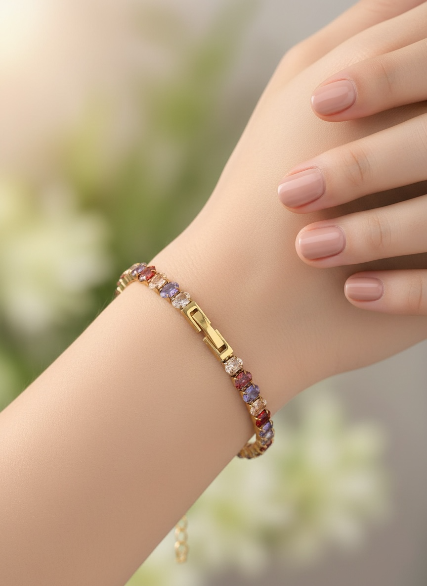 Luxury Waterproof CZ Tennis Bracelet