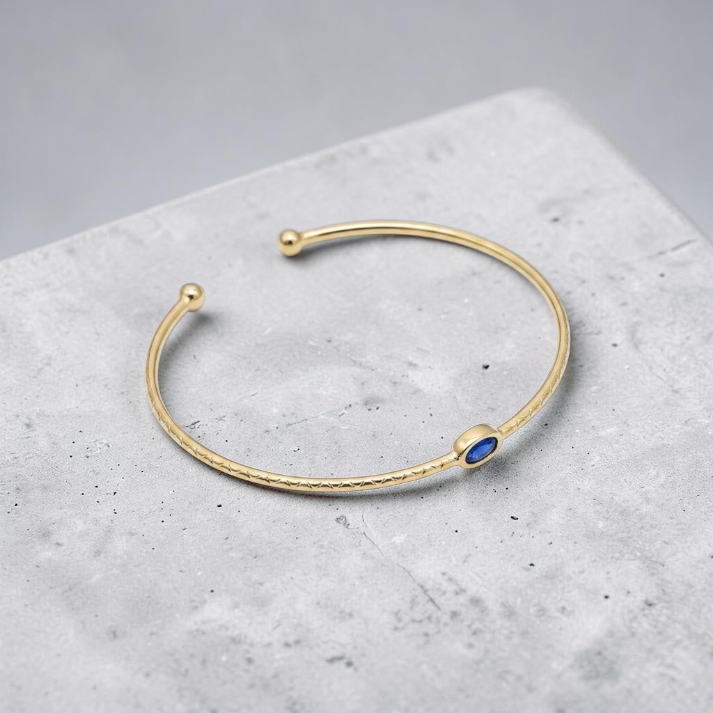 Midnight Sapphire Cuff Bracelet