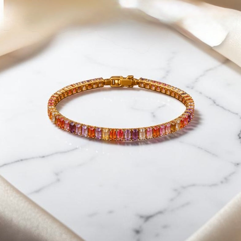 Rainbow Radiance Tennis Bracelet