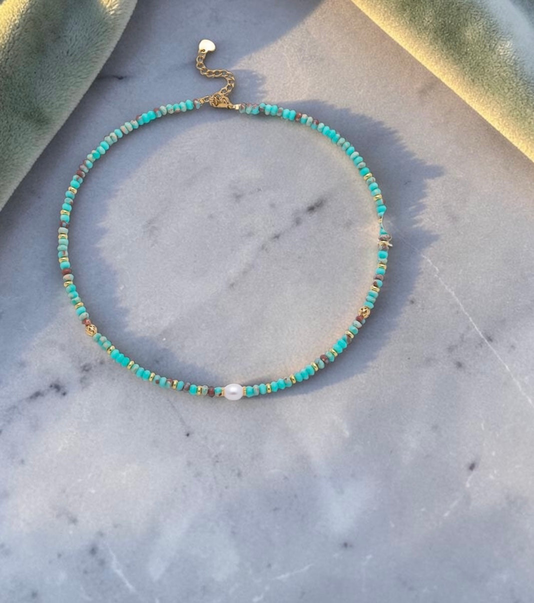 Turquoise & Pearl Necklace