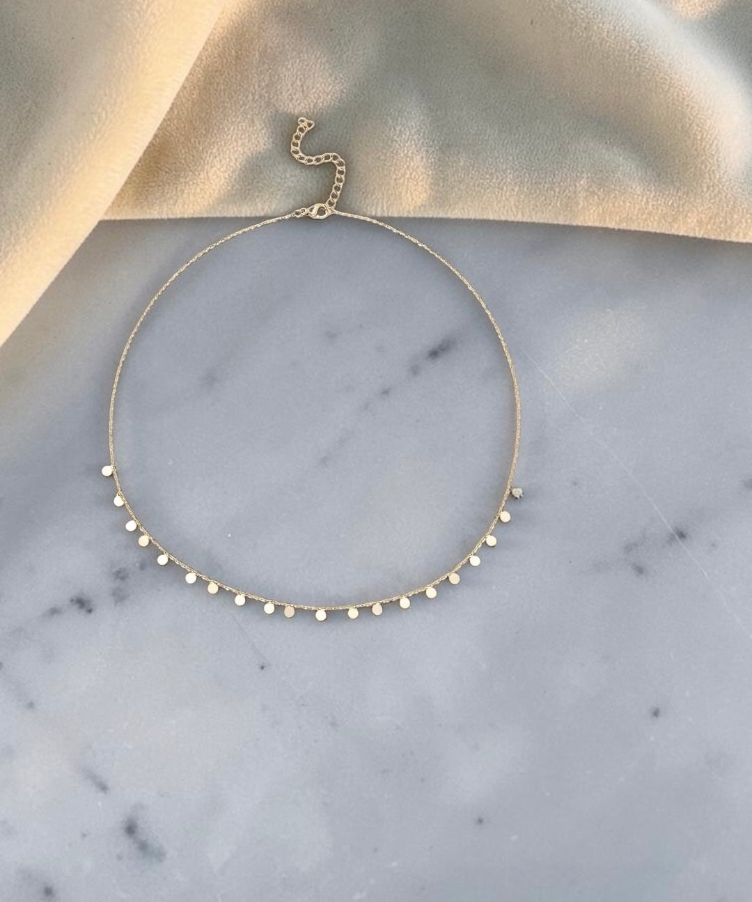 Round Disc Coin Necklace