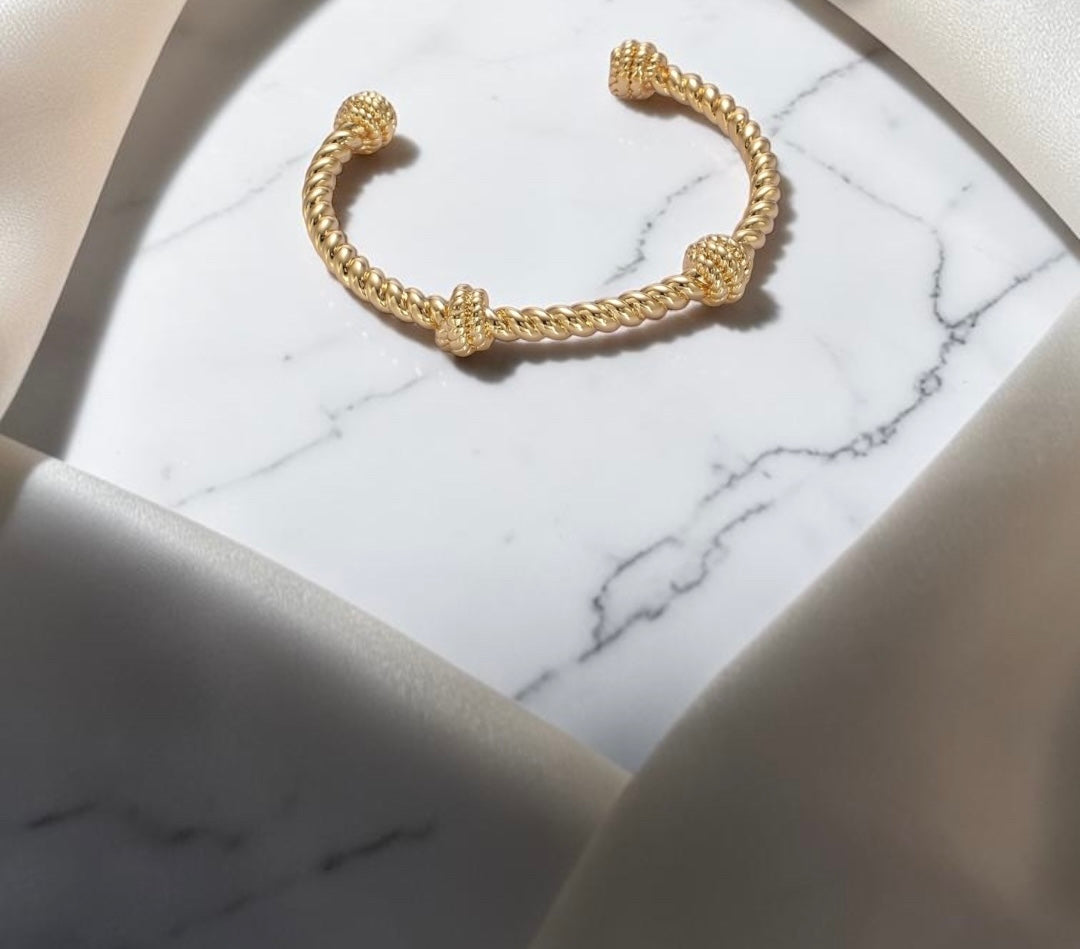 Knotted Twist Cuff Bracelet