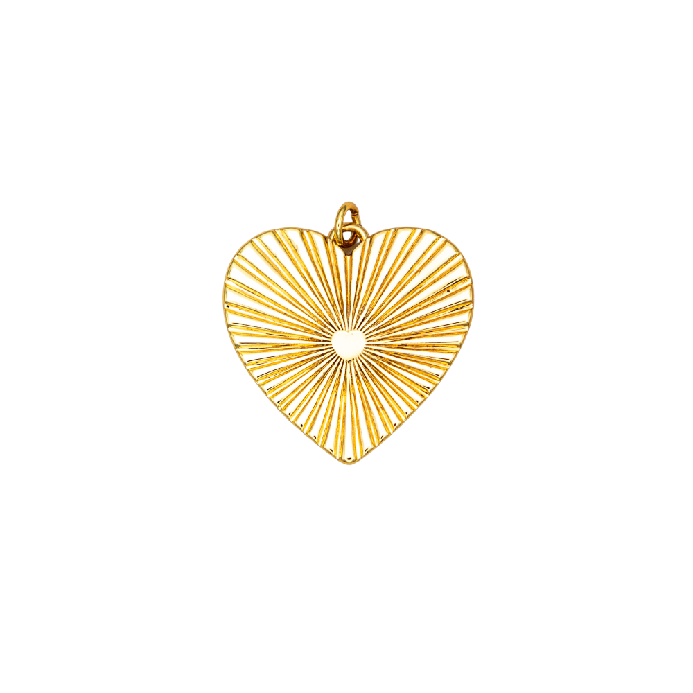 Sunburst Heart Charm
