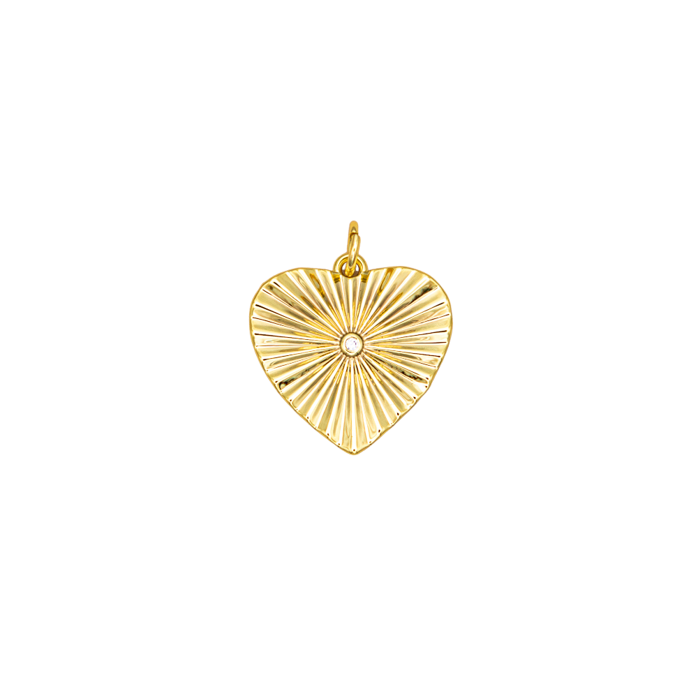 Sunburst Heart Charm