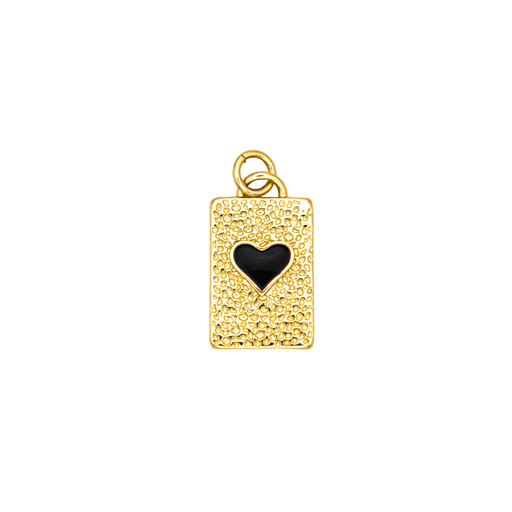 Rectangular CZ Heart Pendant
