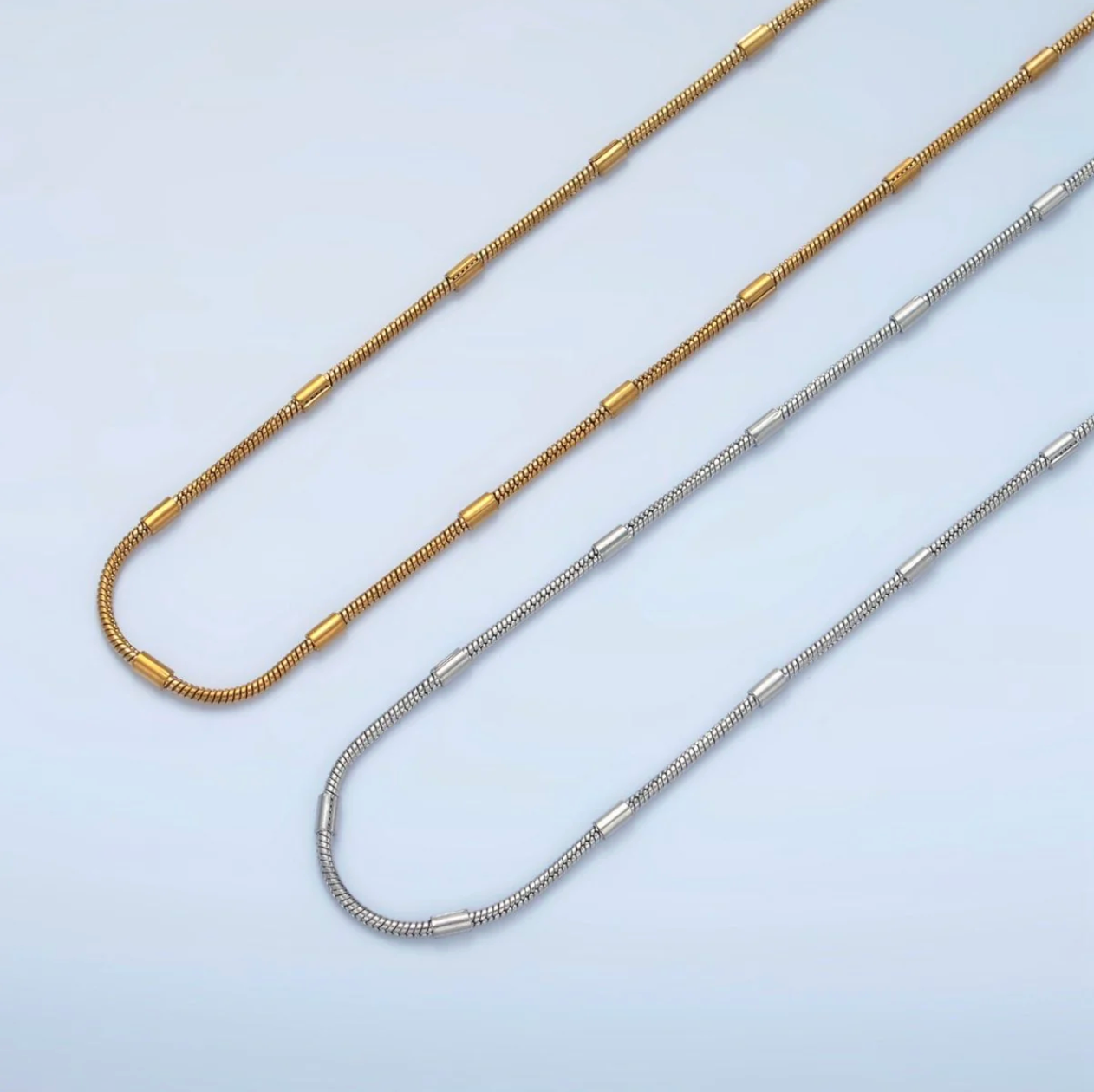 Minimalist Snake Tube Chain