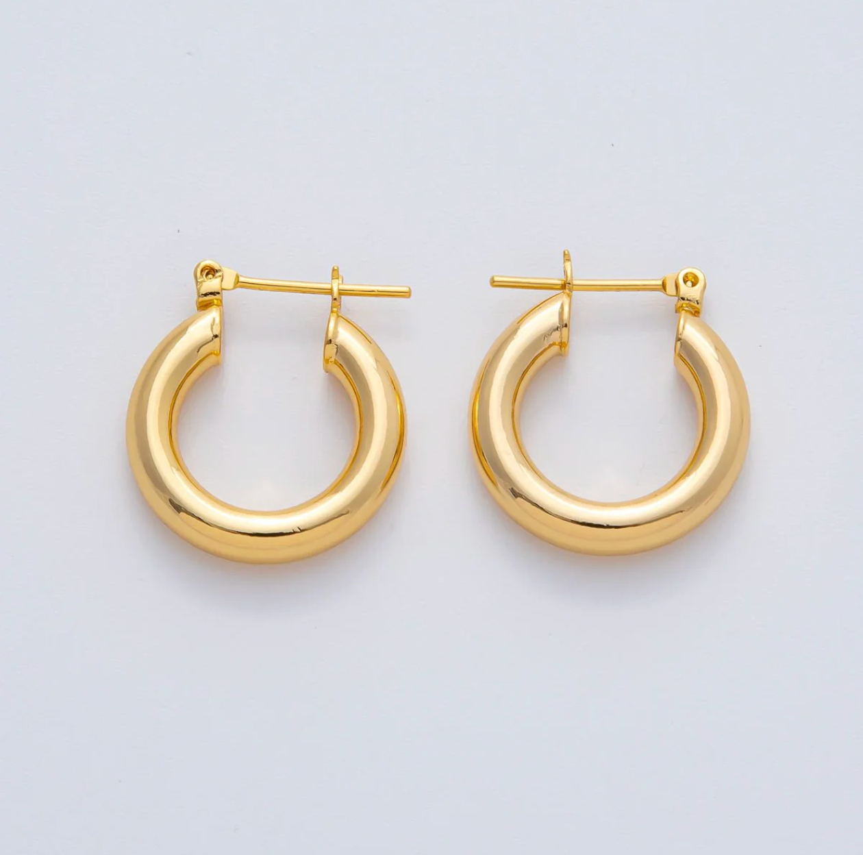 Minimalist Band Latch Hoop Earrings