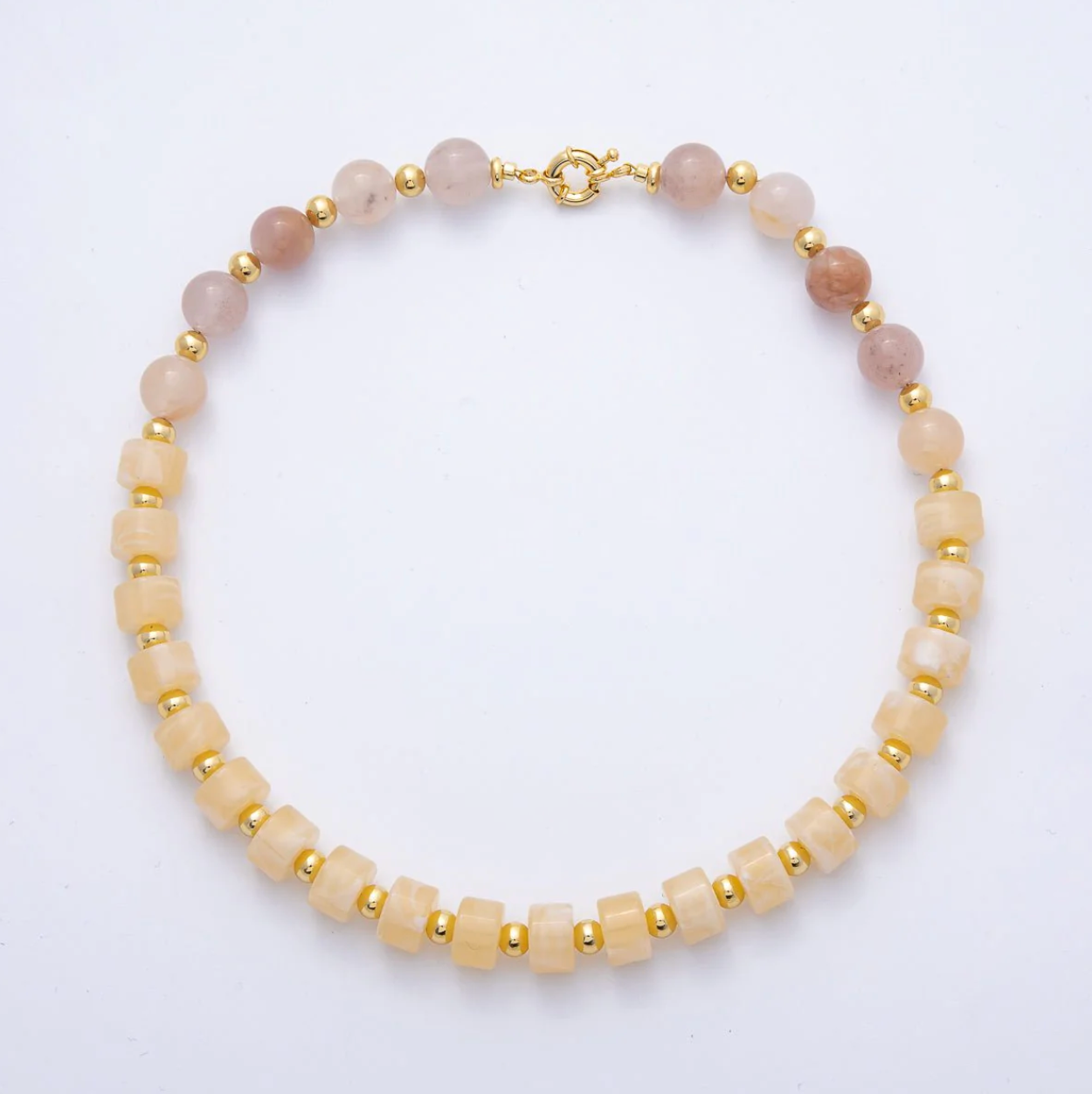 Sunrise Gemstone Beaded Necklace